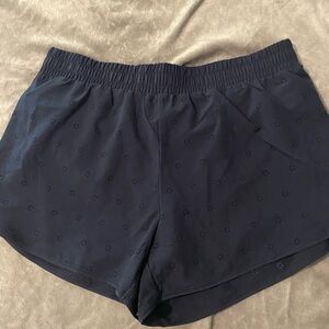 Women's Black Eyelet Shorts